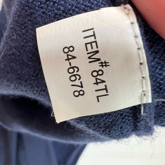 Orvis  Sweater Mens XXL 1/4 Zip  Cotton Silk Cashmere Blend Blue 834 - Picture 3 of 3